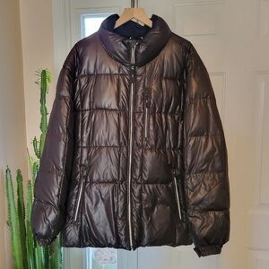 Calvin Klein Puffer Heavyweight‎ Black Zip-Up Jacket With Pockets, Size XXL Mens